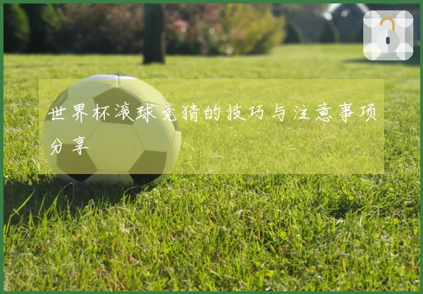 世界杯滚球竞猜的技巧与注意事项分享